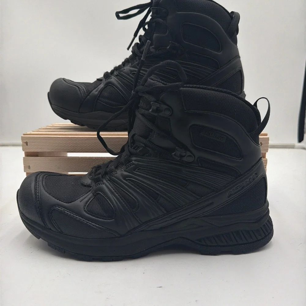 Altama Boots Aboottabad Trail Mid Waterproof Tactical Hiking Black Mens Size 7